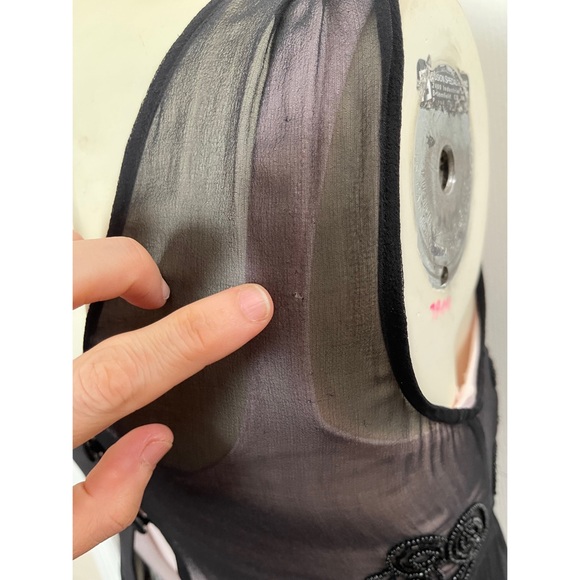 Vtg gypsy French connection shear beaded gatsby cover XS 2 - Picture 6 of 9